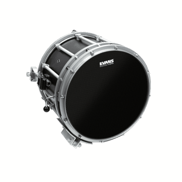 13" Evans Hybrid Black Marching Snare Batter - Image 2